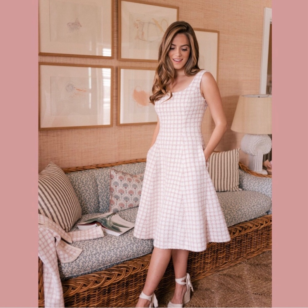 GAL MEETS GLAM Anthropologie Evangeline tweed windowpane dress size 6 $240.00 - Picture 4 of 8